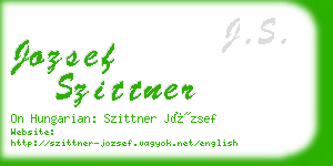 jozsef szittner business card